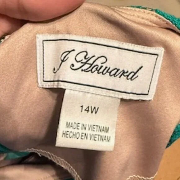 J. HOWARD Lace Dress Size 14W - Picture 3 of 3